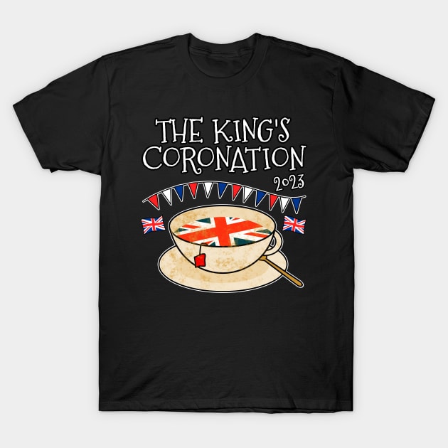 The Kings Coronation 2023 Tea UK Flag T-Shirt by doodlerob